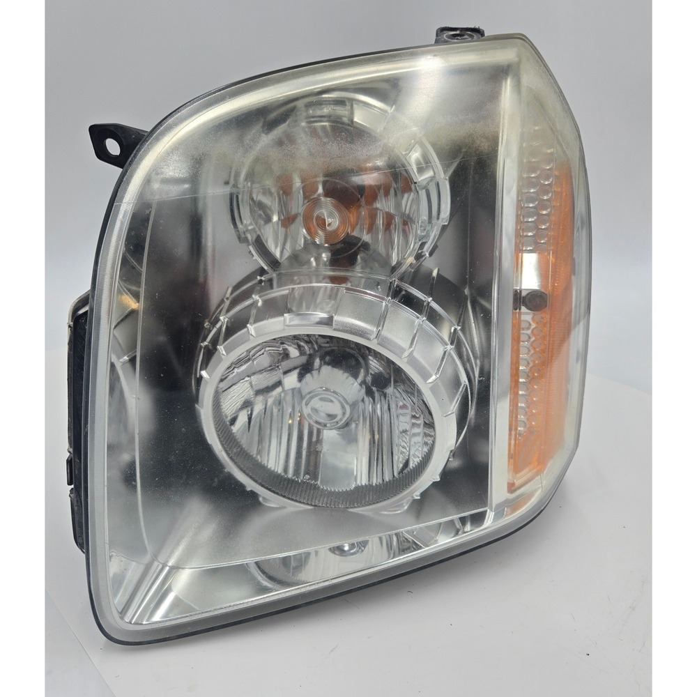 07-14 GMC Yukon LH Driver Side Headlight Headlamp Chrome OEM Halogen Assembly